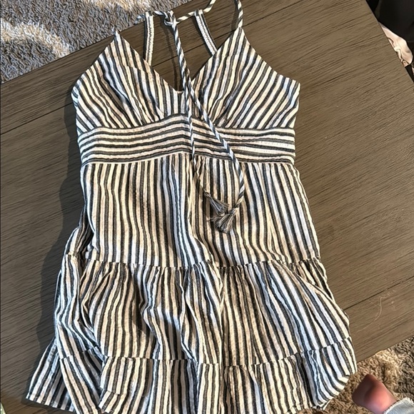 aerie black and white dress Aerie At The Barre Smocked Dress